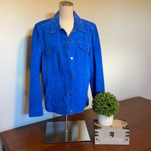 Denim&CO real suede leather Jean Style Jacket SZ L